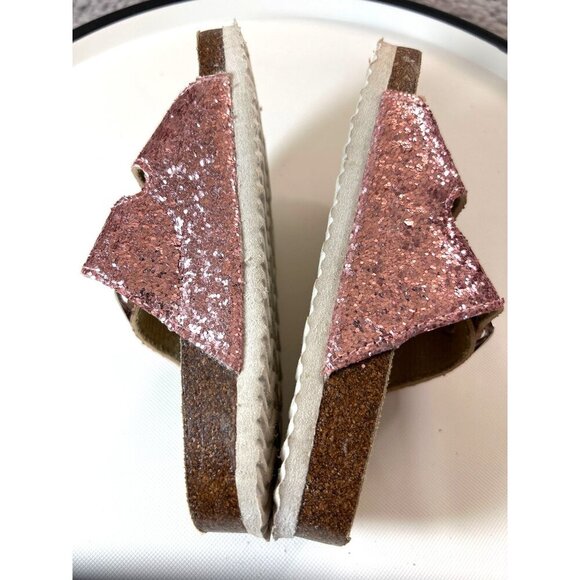 Sip Toddler Girls Sandals Slip-on Pink Sequined Size 7 - Picture 4 of 7